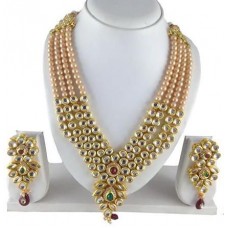 High End Real kundan 22k Gold Plated necklace set 